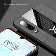 For Huawei P30 XINLI Stitching Cloth Textue Shockproof TPU Protective Case(Black)