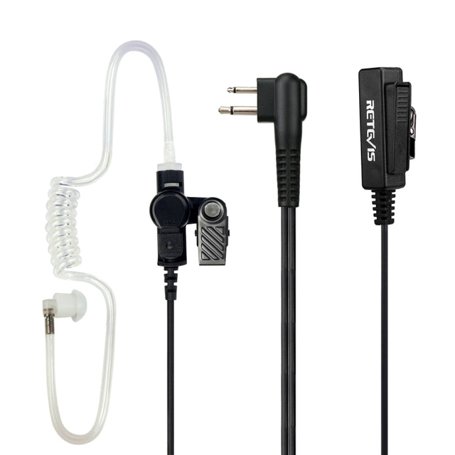 RETEVIS M 2 Pin Long Clip Air Guide Covert Acoustic Tube Earpiece Speaker Microphone