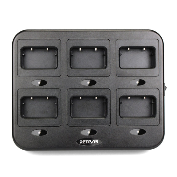 RETEVIS RTC21 Multi-function Six-Way Walkie Talkie Charger for Retevis RT21/RT24, US Plug