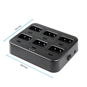 RETEVIS RTC21 Multi-function Six-Way Walkie Talkie Charger for Retevis RT21/RT24, US Plug