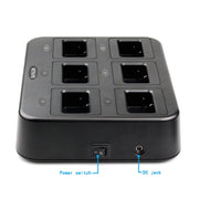 RETEVIS RTC21 Multi-function Six-Way Walkie Talkie Charger for Retevis RT21/RT24, US Plug