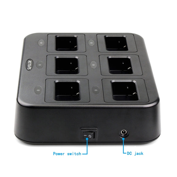 RETEVIS RTC21 Multi-function Six-Way Walkie Talkie Charger for Retevis RT21/RT24, US Plug