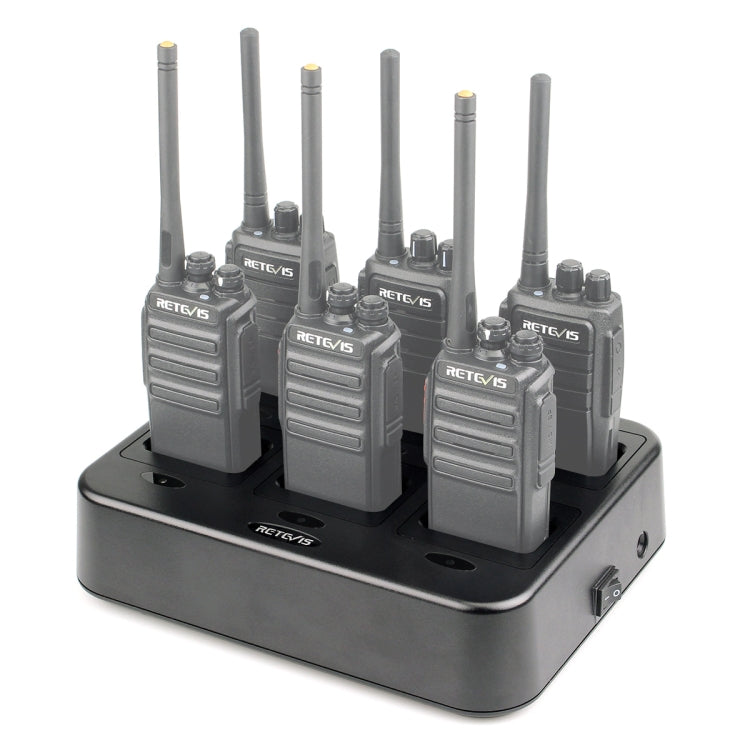 RETEVIS RTC21 Multi-function Six-Way Walkie Talkie Charger for Retevis RT21/RT24, US Plug