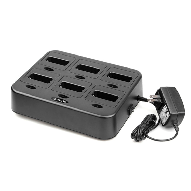 RETEVIS RTC22 Multi-function Six-Way Walkie Talkie Charger for Retevis RT22, US Plug