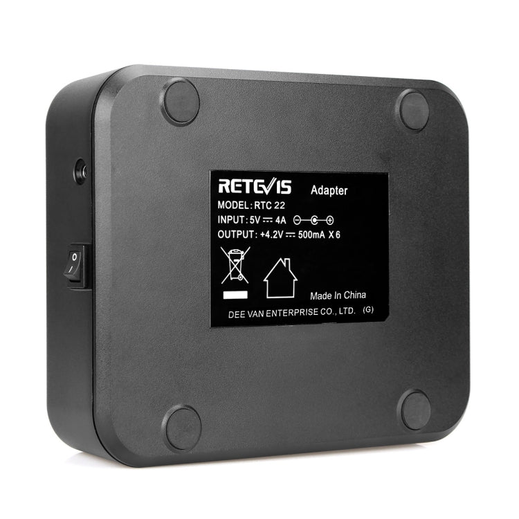 RETEVIS RTC22 Multi-function Six-Way Walkie Talkie Charger for Retevis RT22, US Plug