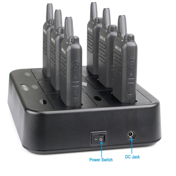 RETEVIS RTC22 Multi-function Six-Way Walkie Talkie Charger for Retevis RT22, US Plug