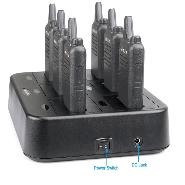 RETEVIS RTC22 Multi-function Six-Way Walkie Talkie Charger for Retevis RT22, US Plug