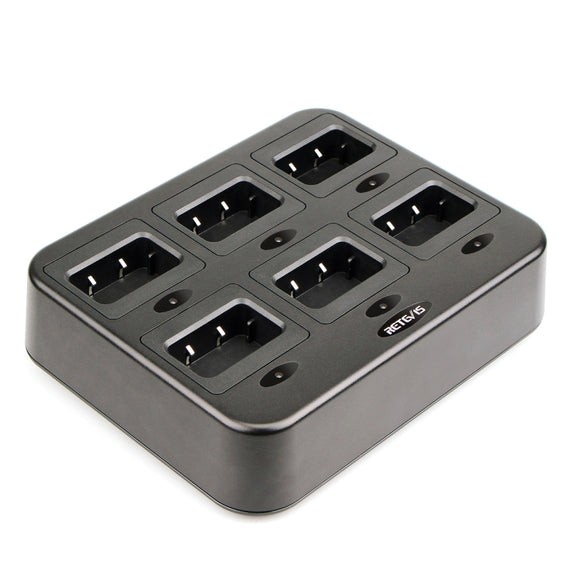 RETEVIS RTC27 Multi-function Six-Way Walkie Talkie Charger for Retevis RT27, US Plug