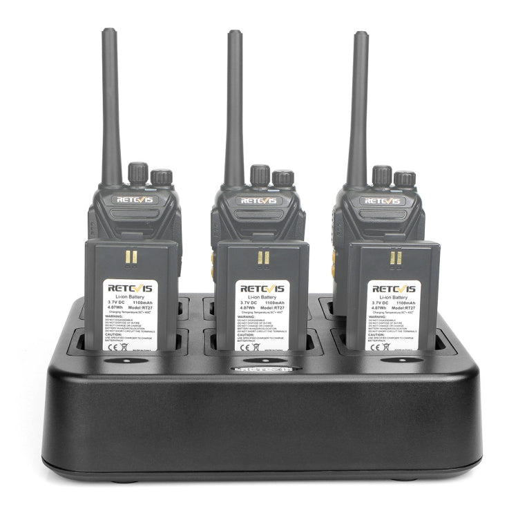 RETEVIS RTC27 Multi-function Six-Way Walkie Talkie Charger for Retevis RT27, US Plug