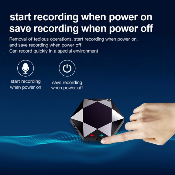 M6 Intelligent Voice Control Noise Reduction Recorder Pendant, Capacity:8GB