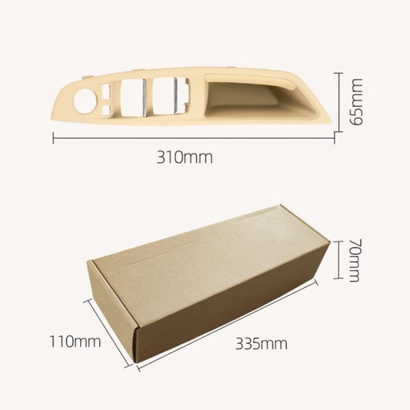 Car Left Front Inner Door Armrest for BMW  5 Series F10 / F18, Left Driving(Beige)