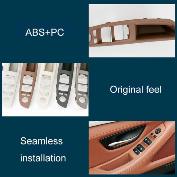 Car Left Front Inner Door Armrest for BMW  5 Series F10 / F18, Left Driving(Beige)