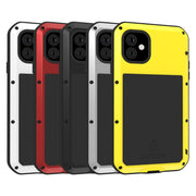 For iPhone 11 LOVE MEI Metal Shockproof Water-resistant Dustproof Protective Case(Black)