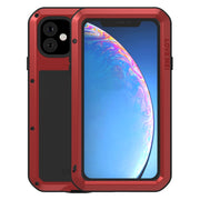 For iPhone 11 LOVE MEI Metal Shockproof Water-resistant Dustproof Protective Case(Red)