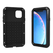 For iPhone 11 LOVE MEI Metal Shockproof Water-resistant Dustproof Protective Case(Red)