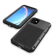 For iPhone 11 LOVE MEI Metal Shockproof Water-resistant Dustproof Protective Case(Red)