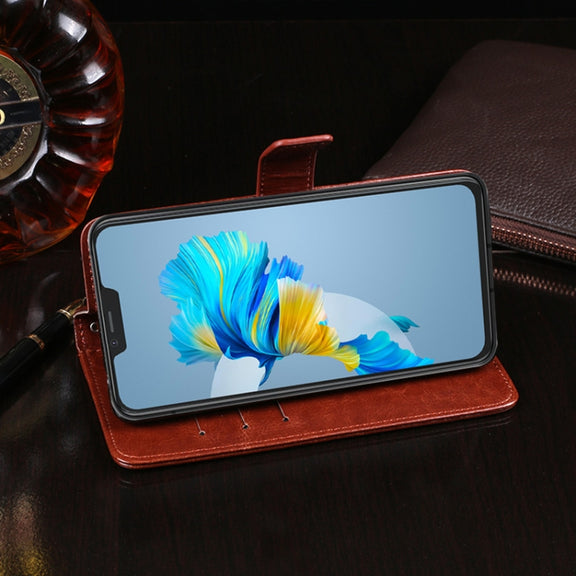 For Cubot C20 idewei Crazy Horse Texture Horizontal Flip Leather Case with Holder & Card Slots & Wallet(Yellow)