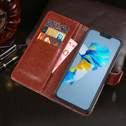 For Cubot C20 idewei Crazy Horse Texture Horizontal Flip Leather Case with Holder & Card Slots & Wallet(Yellow)