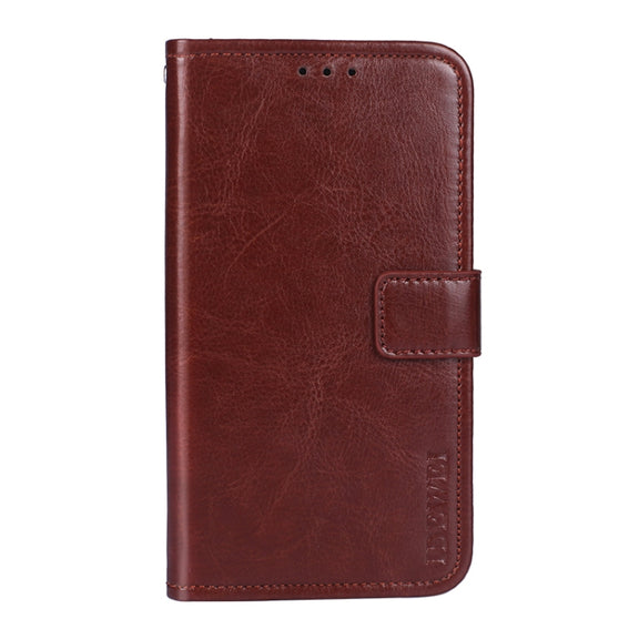 For Cubot C20 idewei Crazy Horse Texture Horizontal Flip Leather Case with Holder & Card Slots & Wallet(Brown)