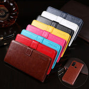 For Cubot C20 idewei Crazy Horse Texture Horizontal Flip Leather Case with Holder & Card Slots & Wallet(Brown)