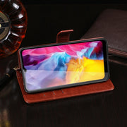 For Oukitel C23 Pro idewei Crazy Horse Texture Horizontal Flip Leather Case with Holder & Card Slots & Wallet(Brown)