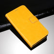 For Sharp Aquos R6 idewei Crazy Horse Texture Horizontal Flip Leather Case with Holder & Card Slots & Wallet(Yellow) - More Brand by idewei | Online Shopping South Africa | PMC TechLife | Buy Now Pay Later Mobicred