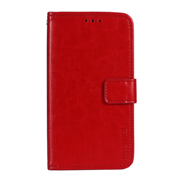 For TCL 20 Pro 5G idewei Crazy Horse Texture Horizontal Flip Leather Case with Holder & Card Slots & Wallet(Red)