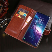 For TCL 20 Pro 5G idewei Crazy Horse Texture Horizontal Flip Leather Case with Holder & Card Slots & Wallet(Red)