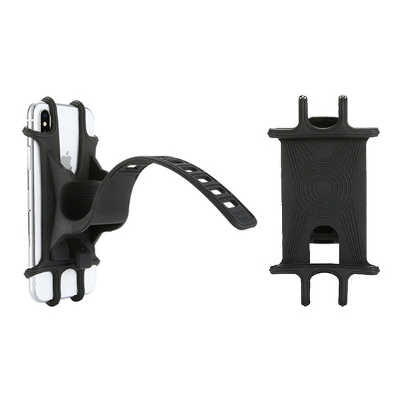 Silica Gel Bicycle Universal Phone Holder(Black)