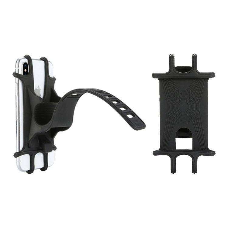 Silica Gel Bicycle Universal Phone Holder(Black)