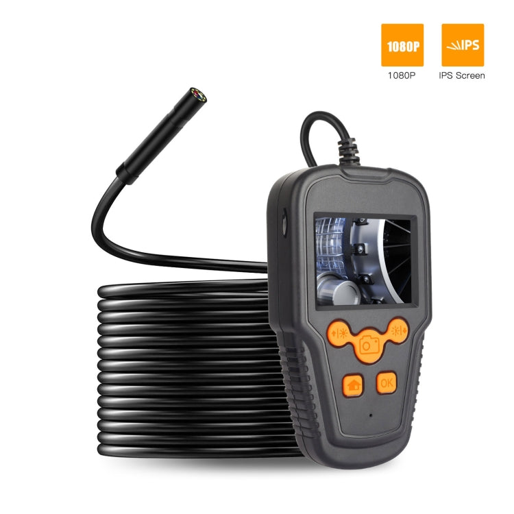 P60A 5.5mm 1080P 2.4 inch IPS Screen IP68 Water-resistant HD Digital Endoscope, Length:5m Hard Cable