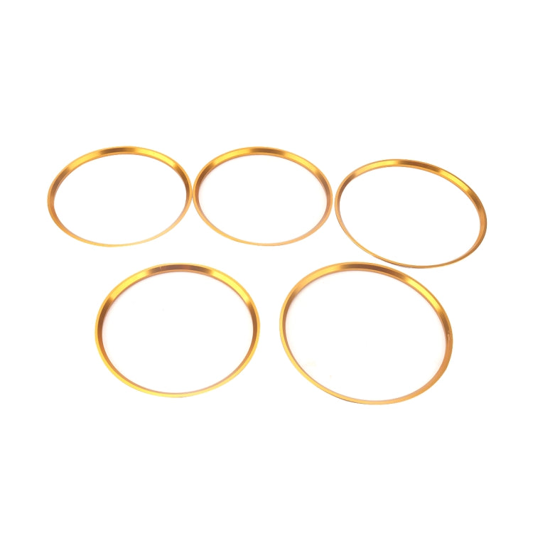 A5819-02 5 PCS Car Gold Air Conditioner Air Outlet Decorative Ring for Mercedes-Benz