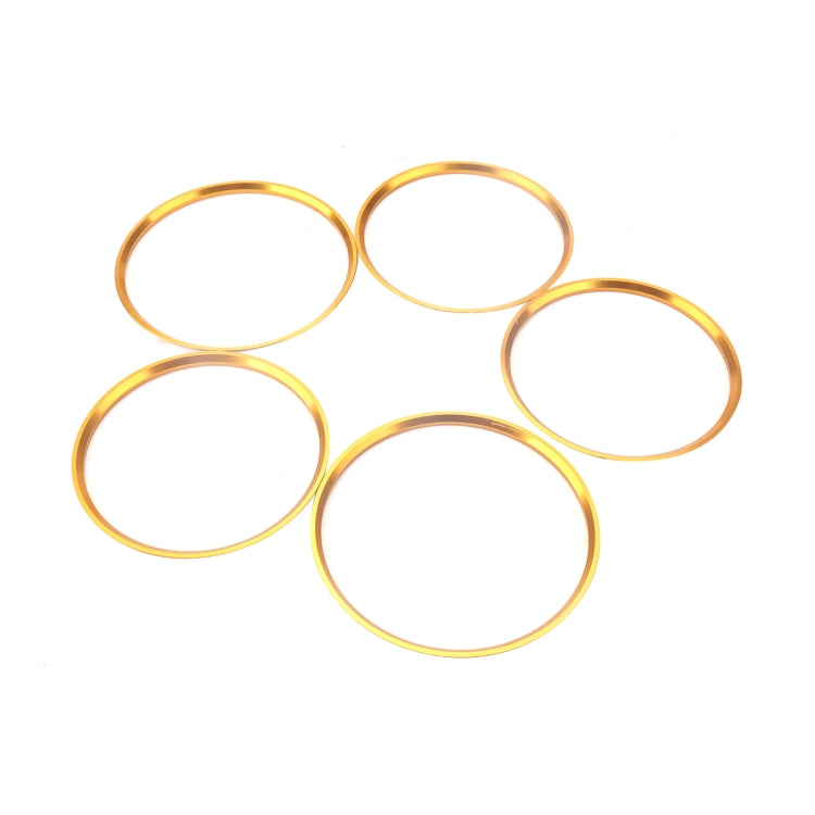 A5819-02 5 PCS Car Gold Air Conditioner Air Outlet Decorative Ring for Mercedes-Benz