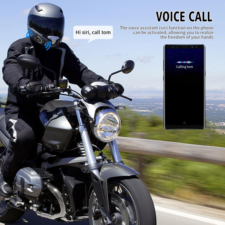 WUPP CS-1412C1 Bluetooth 5.1 S2 Motorcycle Helmet Full Duplex Bluetooth Intercom Headset Earphone(Grey)