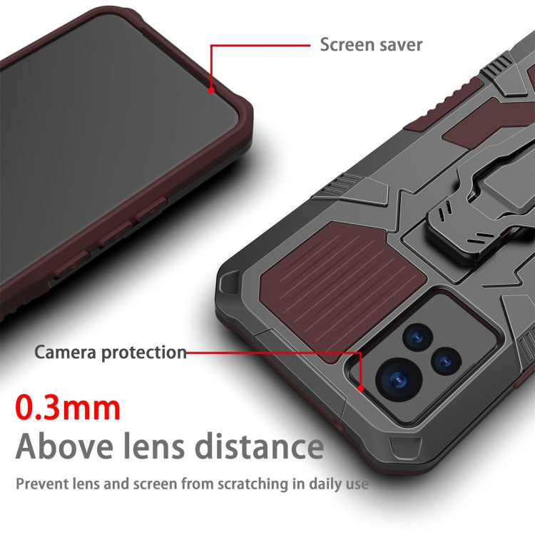 For vivo V21 Armor Warrior Shockproof PC + TPU Protective Case(Brown)