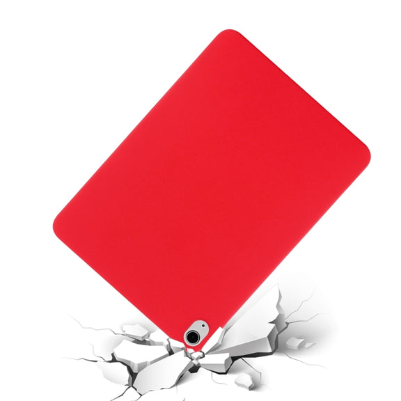 Solid Color Liquid Silicone Shockpoof Tablet Case For iPad Air 11 2024 / Air 2022 / 2020 10.9(Red)