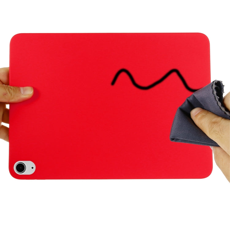 Solid Color Liquid Silicone Shockpoof Tablet Case For iPad Air 11 2024 / Air 2022 / 2020 10.9(Red)