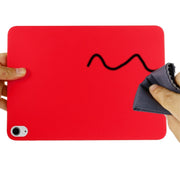 Solid Color Liquid Silicone Shockpoof Tablet Case For iPad Air 11 2024 / Air 2022 / 2020 10.9(Red)