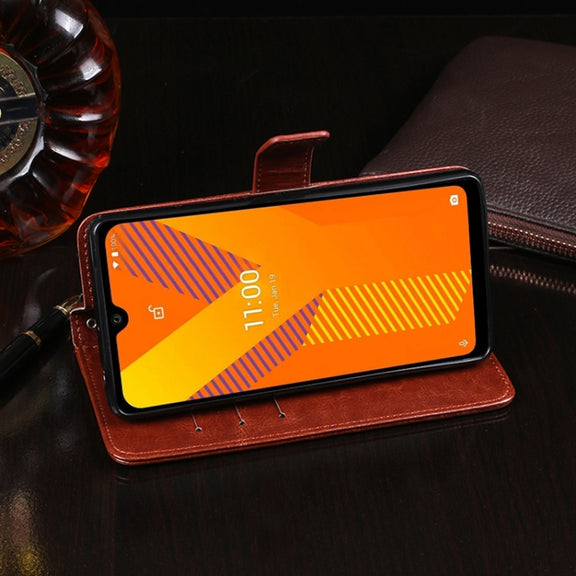 For Wiko Y62 idewei Crazy Horse Texture Horizontal Flip Leather Case with Holder & Card Slots & Wallet(Black)
