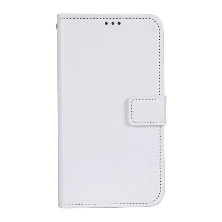 For Wiko Y62 idewei Crazy Horse Texture Horizontal Flip Leather Case with Holder & Card Slots & Wallet(White)