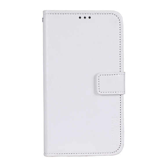 For Wiko Y62 idewei Crazy Horse Texture Horizontal Flip Leather Case with Holder & Card Slots & Wallet(White)