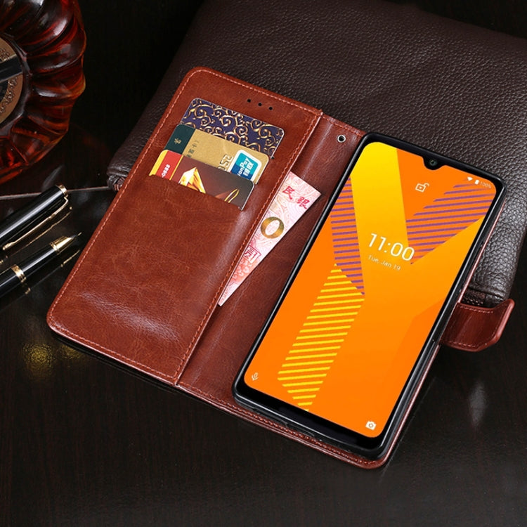 For Wiko Y62 idewei Crazy Horse Texture Horizontal Flip Leather Case with Holder & Card Slots & Wallet(White)