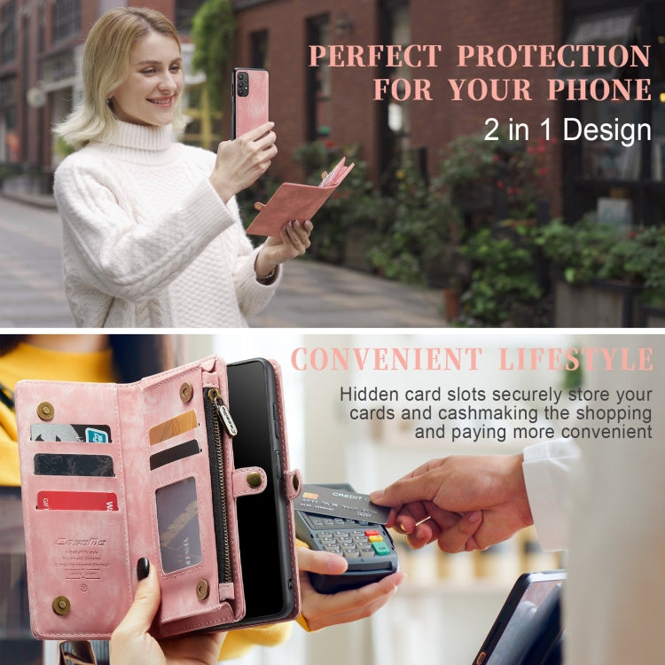 For Samsung Galaxy A32 5G CaseMe Detachable Multifunctional Horizontal Flip Leather Phone Case (Pink)