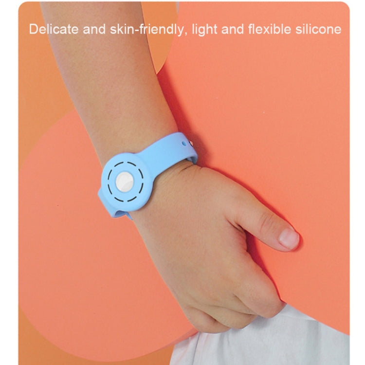 Anti-scratch Shockproof Silicone Bracelet Strap Protective Cover Case For AirTag(Orange)