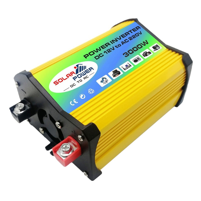 Legend I Generation DC12V to AC110V 3000W Modified Square Wave Car Power Inverter(Yellow)