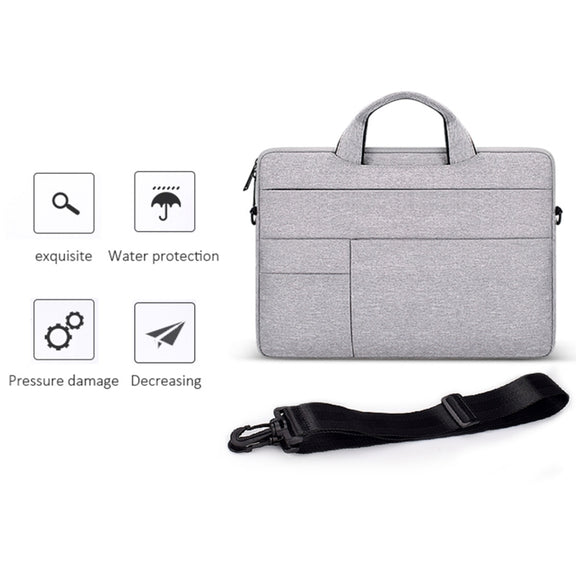 ND05SDJ Oxford Cloth + Nylon Laptop Portable Shoulder Bag, Size:14.1-15.4 inch(Pink)