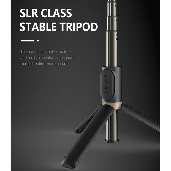 Q03S Fill Light Bluetooth Selfie Stick Tripod Mobile Phone Holder(Black)