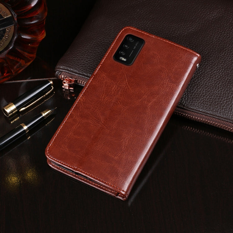 For Wiko Power U10 idewei Crazy Horse Texture Horizontal Flip Leather Case with Holder & Card Slots & Wallet(Black)