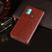 For Wiko Power U30 idewei Crazy Horse Texture Horizontal Flip Leather Case with Holder & Card Slots & Wallet(Black)