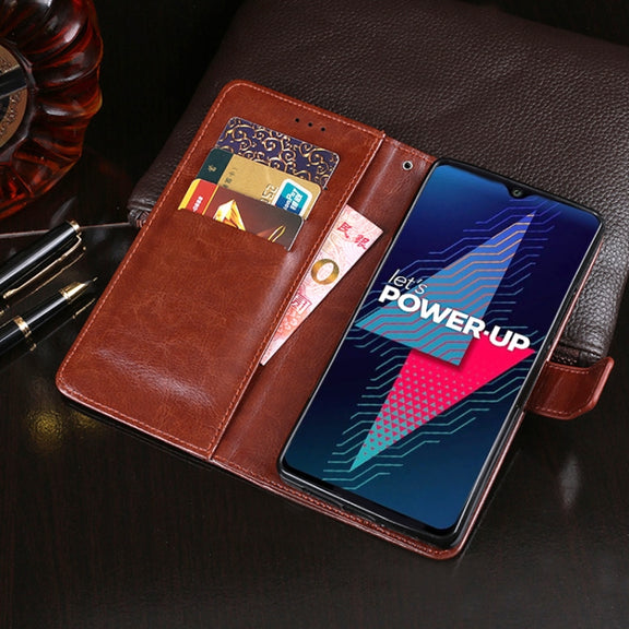 For Wiko Power U30 idewei Crazy Horse Texture Horizontal Flip Leather Case with Holder & Card Slots & Wallet(Black)